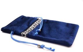 img 1 attached to 🔮 YOUMU Gothic Altar Tarot Cards Bag & Party Table Cloth: Vibrant Blue Velvet Tapestry for Divination, Wicca Theme, and Spellbinding Atmosphere