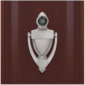 img 1 attached to Nuk3y Door Knocker &amp; Viewer: 9/16 in. Bore, 220-Degree View Angle, Satin Nickel Finish (5-1/2&#34; Height)