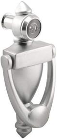 img 4 attached to Nuk3y Door Knocker &amp; Viewer: 9/16 in. Bore, 220-Degree View Angle, Satin Nickel Finish (5-1/2&#34; Height)