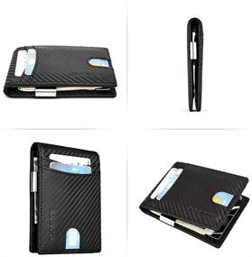 img 3 attached to 🧳 BOSTANTEN Men's Leather Wallets - Bifold Design with RFID Blocking - Stylish Accessories and Money Organizers including Card Cases