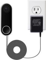 lanmu power adapter: compatible with nest doorbell(battery), nest hello, simplisafe, eufy, arlo video doorbells - 18v 16.4ft/5m transformer (black) logo