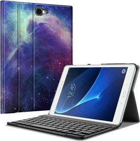 img 4 attached to 🔍 Fintie Keyboard Case for Samsung Galaxy Tab A 10.1 (2016 NO S Pen Version) - Slim Lightweight Stand Cover with Detachable Wireless Bluetooth Keyboard