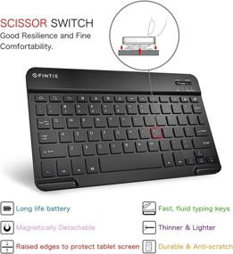 img 2 attached to 🔍 Fintie Keyboard Case for Samsung Galaxy Tab A 10.1 (2016 NO S Pen Version) - Slim Lightweight Stand Cover with Detachable Wireless Bluetooth Keyboard