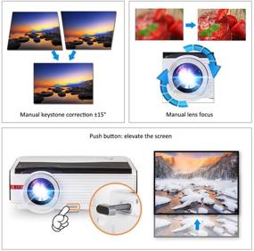 img 1 attached to Digital Projector WiFi Bluetooth Android Airplay 6500 Lumens LED LCD Home Outdoor Entertainment Projector 1080P Keystone Zoom HDMI USB Inputs Smart Video Proyector For Phone TV Laptop DVD Movie Game
