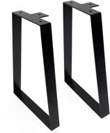 🪐 set of 2 signstek trapezoid metal table legs - ideal for furniture, benches, chairs, or coffee tables - 16-inch length logo