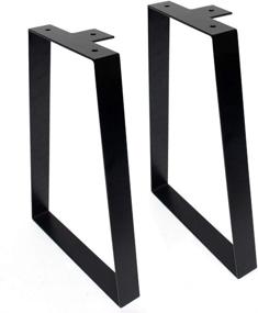 img 4 attached to 🪐 Set of 2 Signstek Trapezoid Metal Table Legs - Ideal for Furniture, Benches, Chairs, or Coffee Tables - 16-inch Length