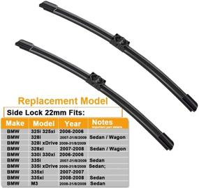 img 3 attached to 🚗 BW 3-Series E90 E91 M3 4-Door Factory Windshield Wiper Blade Set - 24"/19" Replacement - Set of 2