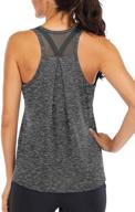 🏃 stylish racerback tank tops for women: loose fit, breathable mesh back, ideal for running & workouts логотип