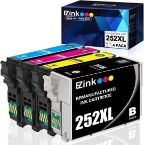 img 4 attached to E-Z Ink (TM) Remanufactured Ink Cartridge Set for Epson 252XL 252 XL T252XL, Compatible 🖨️ with Workforce WF-7110 WF-7710 WF-7720 WF-3640 WF-3620, 1 Black, 1 Cyan, 1 Magenta, 1 Yellow, 4 Pack