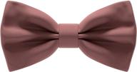 🎀 satin classic pre-tied bow tie: elegant solid tuxedo accessory for adults & children, presented by bow tie house logo