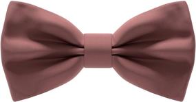 img 4 attached to 🎀 Satin Classic Pre-Tied Bow Tie: Elegant Solid Tuxedo Accessory for Adults & Children, presented by Bow Tie House