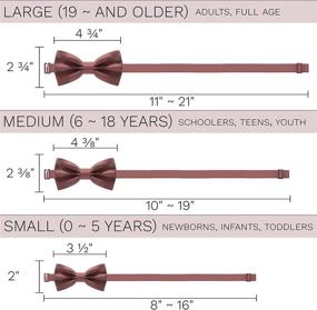 img 1 attached to 🎀 Satin Classic Pre-Tied Bow Tie: Elegant Solid Tuxedo Accessory for Adults & Children, presented by Bow Tie House