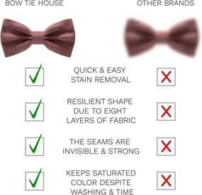 img 2 attached to 🎀 Satin Classic Pre-Tied Bow Tie: Elegant Solid Tuxedo Accessory for Adults & Children, presented by Bow Tie House