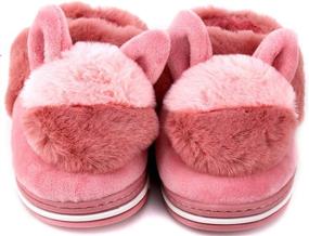 img 3 attached to 👞 Cozy and Stylish LONSOEN Boys Girls Memory Foam Coral Fleece House Slippers - Introducing Comfy Fur Slippers!