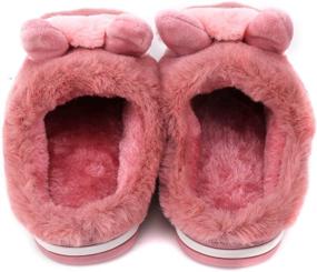 img 2 attached to 👞 Cozy and Stylish LONSOEN Boys Girls Memory Foam Coral Fleece House Slippers - Introducing Comfy Fur Slippers!