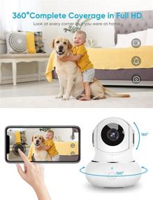 img 2 attached to 📷 [2021 Latest] Indoor 1080P Security Camera with Pan/Tilt, Pet Camera, DJHH Baby Camera: Night Vision, Motion Detection, 2 Way Audio, 2.4GHz WiFi Dog Camera: Phone App, TF Card Slot, Cloud