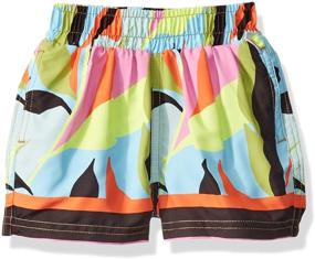 img 2 attached to 🩳 Maaji Boys' Print Mixed Elastic Waist Swimsuit Trunks: Stylish and Comfortable Swimwear for Boys