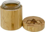 250ml large bamboo smell proof stash jar: store herbs and spices discreetly, ensures freshness with airtight glass container логотип