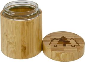 img 4 attached to 250ml Large Bamboo Smell Proof Stash Jar: Store Herbs and Spices Discreetly, Ensures Freshness with Airtight Glass Container