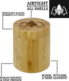 img 3 attached to 250ml Large Bamboo Smell Proof Stash Jar: Store Herbs and Spices Discreetly, Ensures Freshness with Airtight Glass Container