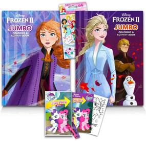 img 3 attached to Immerse in the Enchanting World: Disney Frozen 2 Coloring 📚 Book Set With Over 100 Stickers (Bundle of 2 Frozen Coloring Books)!