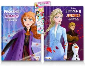 img 2 attached to Immerse in the Enchanting World: Disney Frozen 2 Coloring 📚 Book Set With Over 100 Stickers (Bundle of 2 Frozen Coloring Books)!