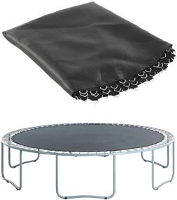 img 4 attached to 🪂 High-Quality Replacement Jumping Mat for 12 ft Round Trampoline Frame - Fits 72 V-Hooks, Ideal for 7-Inch Springs