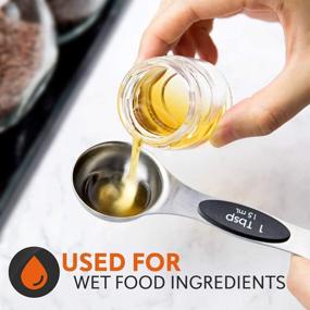 img 1 attached to 🥄 NutriChef 6-Piece Magnetic Measuring Spoon Set - Stylish Stainless Steel Stackable Dual Sided Nesting Teaspoon to Tablespoon for Dry & Liquid Ingredients - Rustproof & Easy-to-Clean