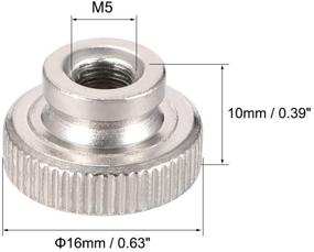 img 1 attached to Uxcell Knurled Collar Nickel Plating Hardware