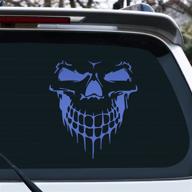 wipersigns 2pcs skull stickers for cars window truck decals vinyl waterproof car stickers and decals bumper laptop stickers motorcycles accessories 6 logo