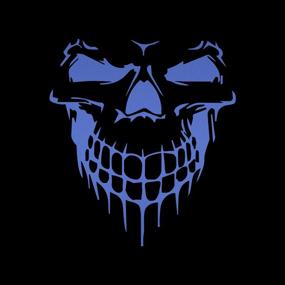 img 3 attached to Wipersigns 2Pcs Skull Stickers For Cars Window Truck Decals Vinyl Waterproof Car Stickers And Decals Bumper Laptop Stickers Motorcycles Accessories 6