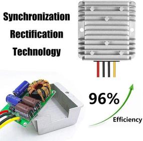 img 2 attached to 🔌 Водонепроницаемый регулятор постоянного напряжения Buck преобразователь: 72V в 12V 10A 120W для гольф-кара Club Car