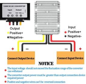 img 1 attached to 🔌 Водонепроницаемый регулятор постоянного напряжения Buck преобразователь: 72V в 12V 10A 120W для гольф-кара Club Car