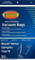 🧹 high-quality envirocare replacement dust bags for royal upright type b vacuums - pack of 3 логотип