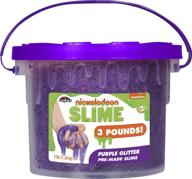 3lb nickelodeon purple glitter slime bucket logo