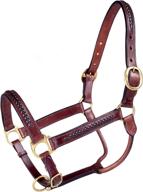 🏇 premium quality tough 1 royal king braided leather halter for horses - a stunning brown equestrian essential logo