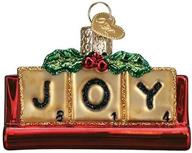 🎄 scrabble glass blown christmas tree ornaments by old world christmas - add joyful touch to your holiday décor logo