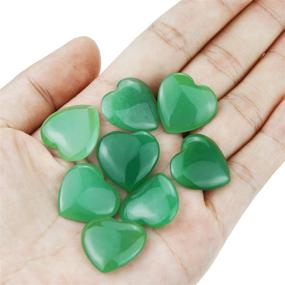 img 2 attached to 🎋 Marrywindix 15 Packs: Natural Green Aventurine Heart Worry Stone Set - Chakra Healing, Reiki Balancing & Palms Love Carved Crystals