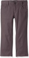 cherokee boys' little modern fit flex 5-pocket twill pant - stylish school uniforms for active comfort logo