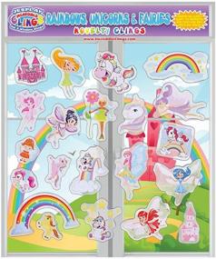 img 1 attached to 🦄 Magical Gel Clings - Creative Christmas Stocking Stuffers: Reusable Rainbows, Unicorns & Fairies Window Decals for Kids and Toddlers Featuring Enchanting Princesses and More!