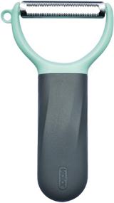 img 4 attached to 🍏 KALAR Kitchen Vegetable Fruit Peeler: Serrated Y Peeler with Non-Slip Handle - Dishwasher Safe (Green) - Ideal for Tomatoes, Peaches, Kiwi Fruits