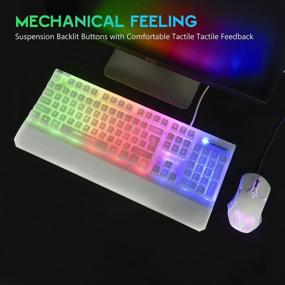 img 2 attached to Keyboard Colorful Ergonomic Detachable Programmable PC