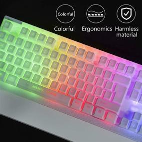 img 1 attached to Keyboard Colorful Ergonomic Detachable Programmable PC