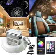 enhanced 10w twinkle led fiber optic light star ceiling upgrade kit - music mode, bluetooth app control, 220pcs 0.03in 6.5ft логотип