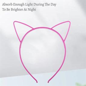 img 3 attached to 🌟 Ziricher Luminous Glow in the Dark Plastic Cat Ear Headband - Christmas Halloween Party Supplies (Pack of 6, Assorted Colors)