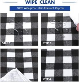 img 2 attached to Waterproof and Spillproof Checkered Tablecloth by Hiasan - Guaranteed Protection and Style!