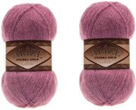 🧶 alize angora gold simli - 5% metallic, 20% wool, 75% acrylic - lot of 2 skeins, 200g each, 1100 yards - yarn thread for crochet, lace, and hand knitting - turkish yarn (color: #28 rose) logo