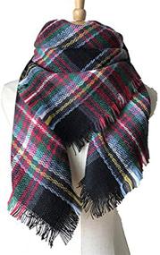 img 3 attached to 🧣 K T One Kids Warm Tassels Plaid Scarf: Ideal Winter Ski Wrap Shawls for Boys and Girls