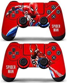 img 1 attached to 🎮 Enhance Your Gaming Experience with Decal Moments Sony PS4 Controllers Skin Spiderman (Pack of 2) - Premium Vinyl Remote Decals/Stickers/Covers
