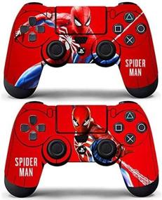 img 4 attached to 🎮 Enhance Your Gaming Experience with Decal Moments Sony PS4 Controllers Skin Spiderman (Pack of 2) - Premium Vinyl Remote Decals/Stickers/Covers